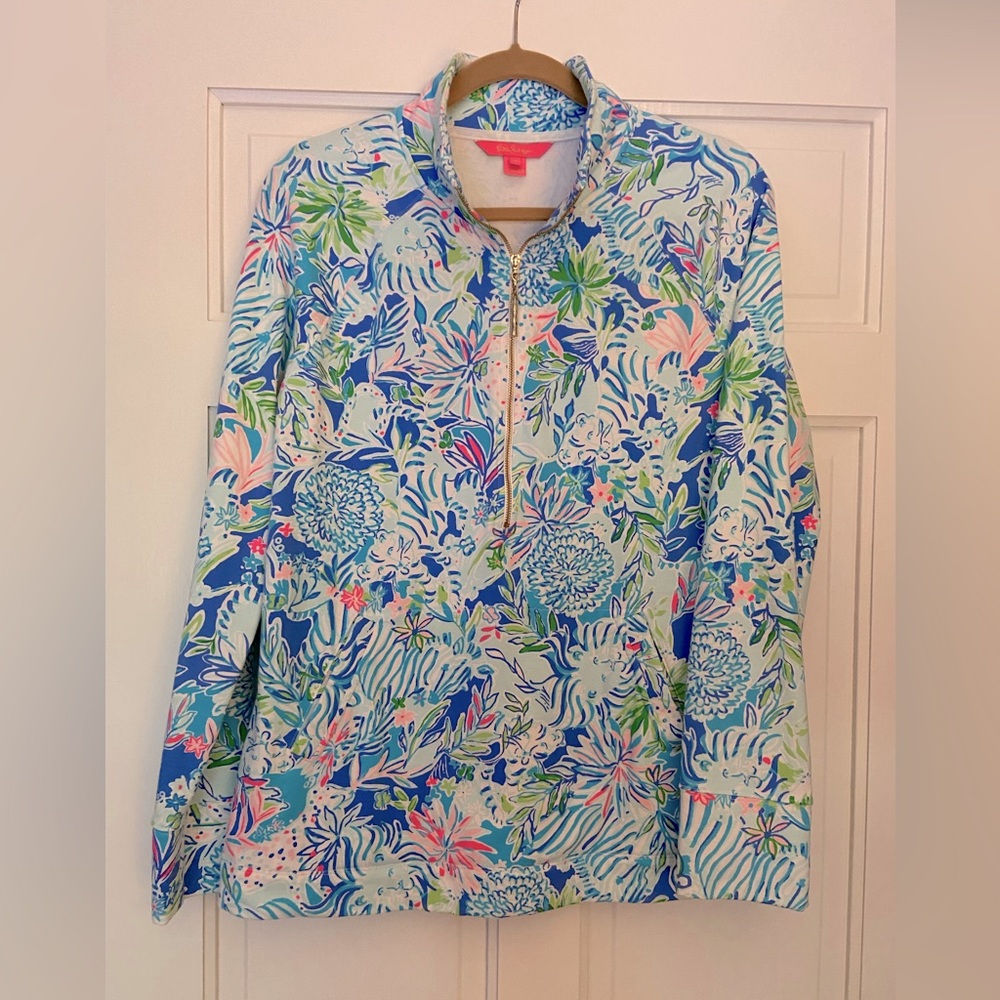 LILLY PULITZER Half-zip Popover NWOT SZ M